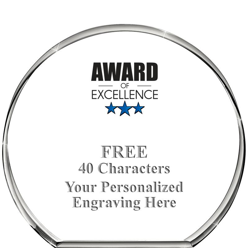 4"STANDING CIRCLE PAPERWEIGHT