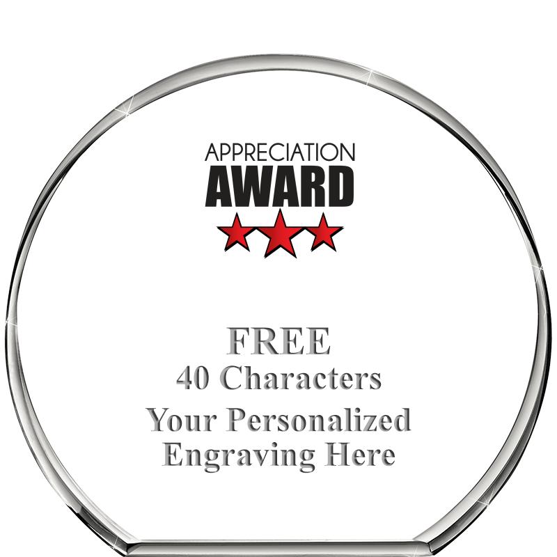 4"STANDING CIRCLE PAPERWEIGHT