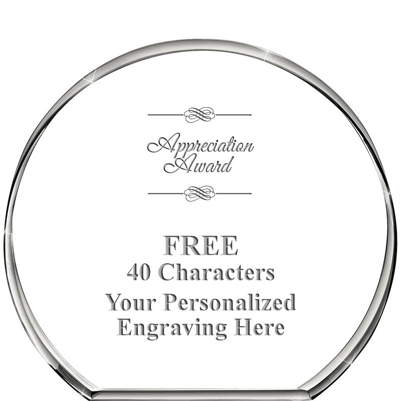 4"STANDING CIRCLE PAPERWEIGHT