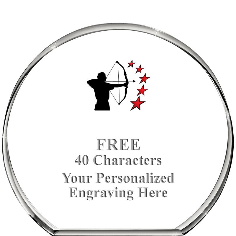 4"STANDING CIRCLE PAPERWEIGHT