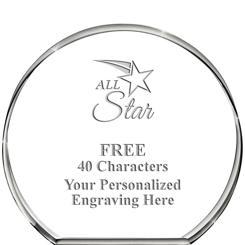 4"STANDING CIRCLE PAPERWEIGHT