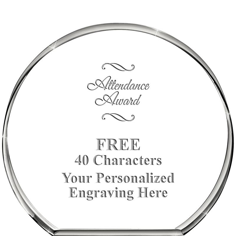 4"STANDING CIRCLE PAPERWEIGHT