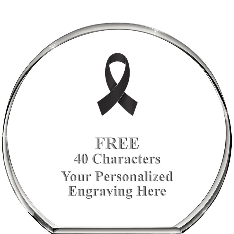 4"STANDING CIRCLE PAPERWEIGHT