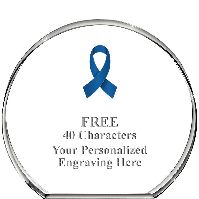 4"STANDING CIRCLE PAPERWEIGHT