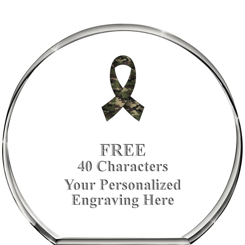 4"STANDING CIRCLE PAPERWEIGHT