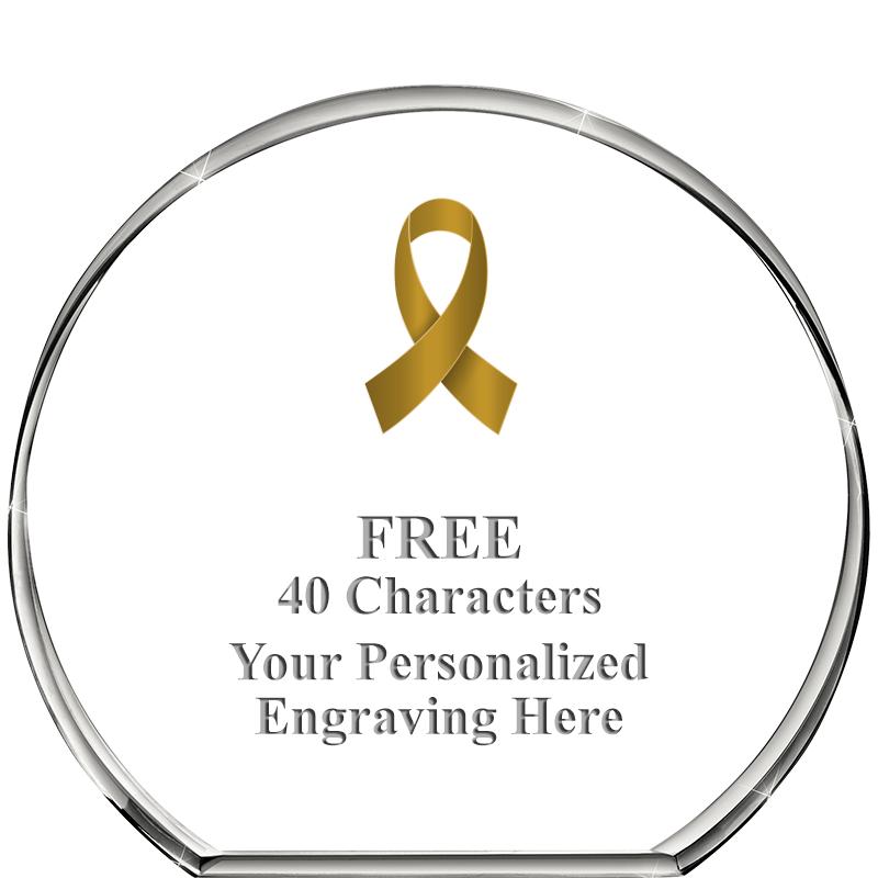 4"STANDING CIRCLE PAPERWEIGHT