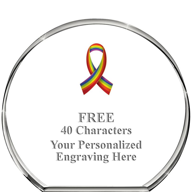 4"STANDING CIRCLE PAPERWEIGHT