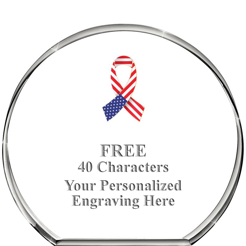 4"STANDING CIRCLE PAPERWEIGHT