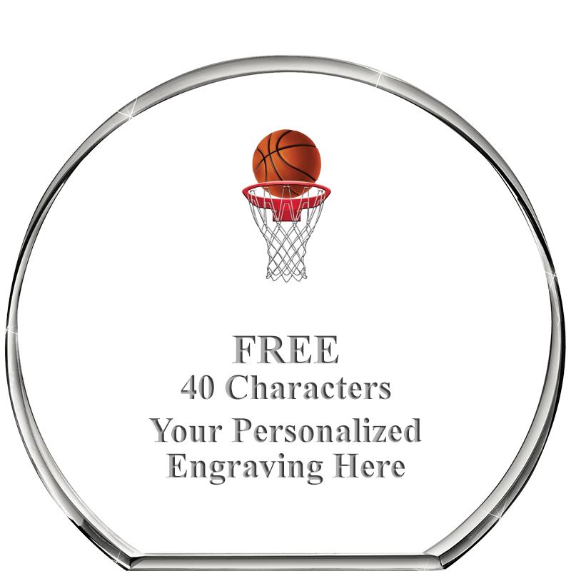 4"STANDING CIRCLE PAPERWEIGHT