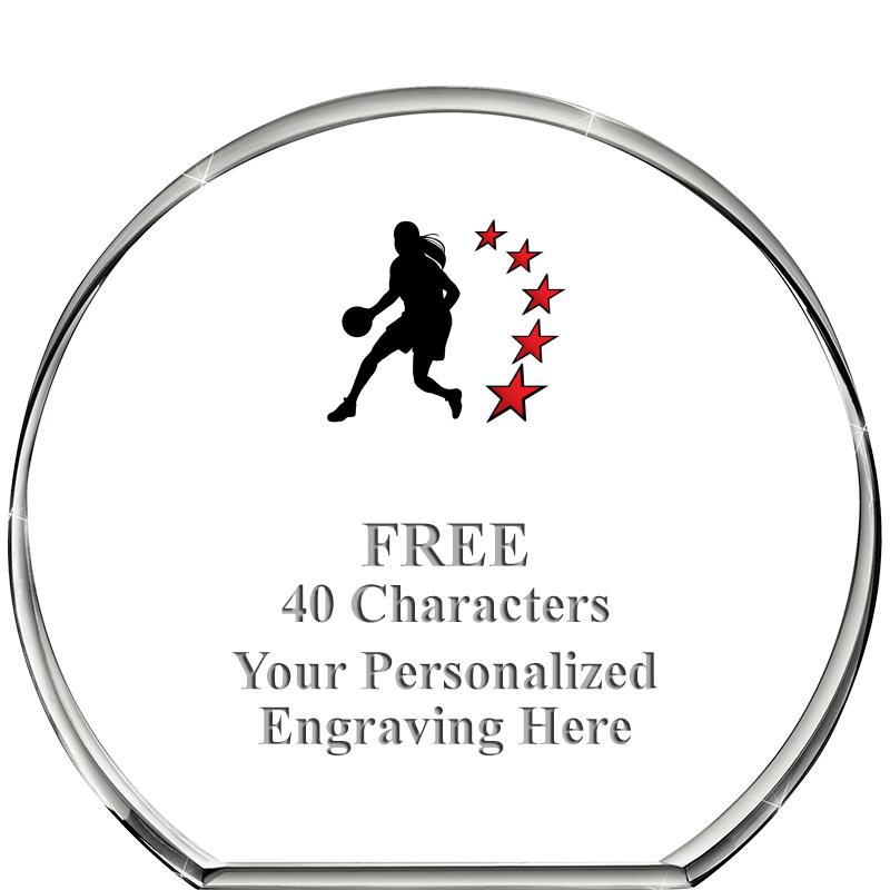 4"STANDING CIRCLE PAPERWEIGHT