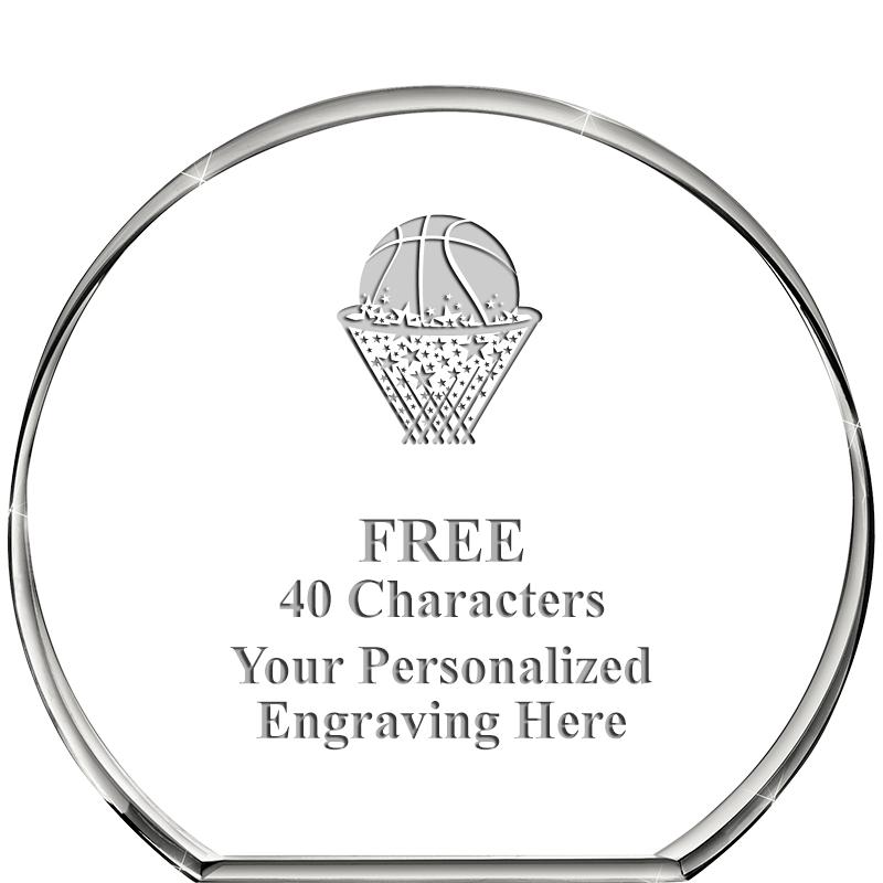 4"STANDING CIRCLE PAPERWEIGHT