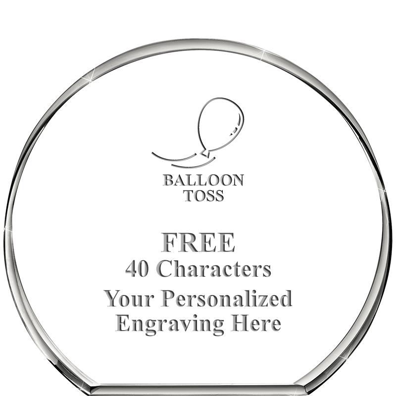 4"STANDING CIRCLE PAPERWEIGHT