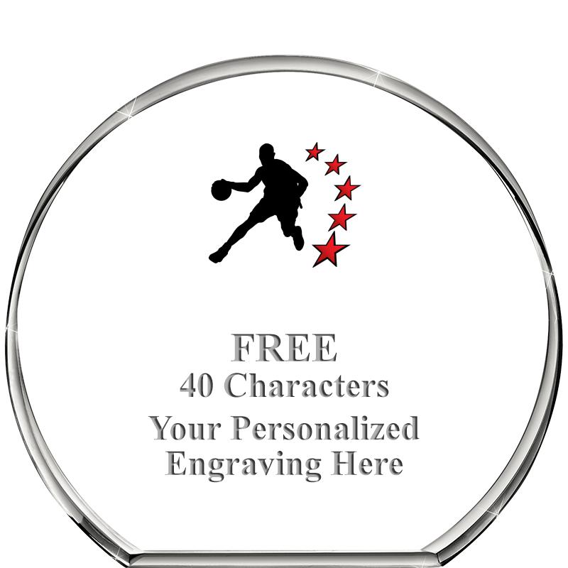 4"STANDING CIRCLE PAPERWEIGHT