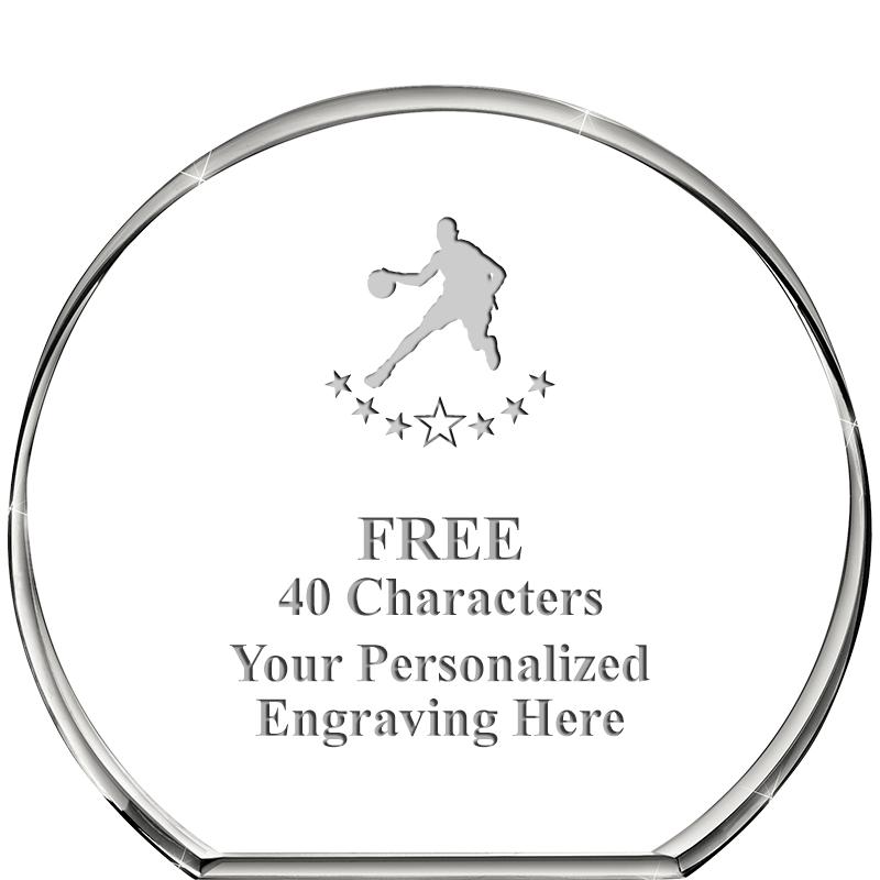 4"STANDING CIRCLE PAPERWEIGHT