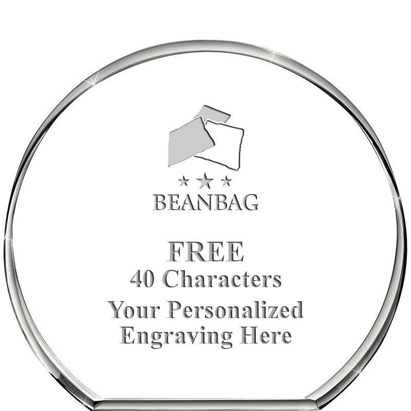 4"STANDING CIRCLE PAPERWEIGHT