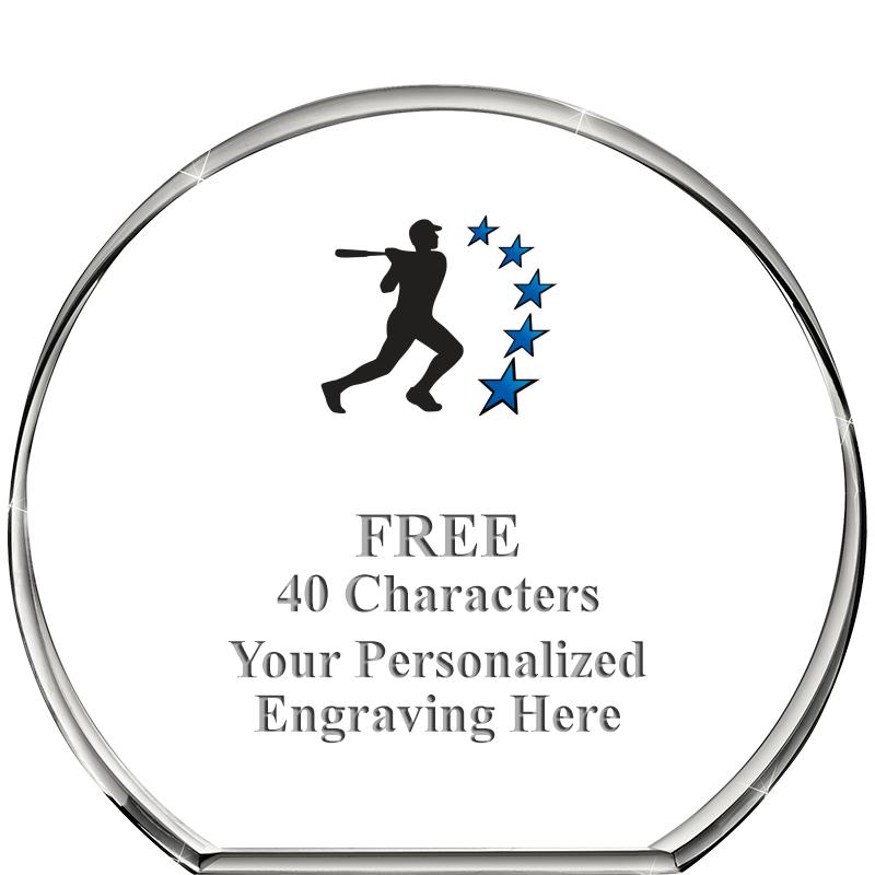 4"STANDING CIRCLE PAPERWEIGHT