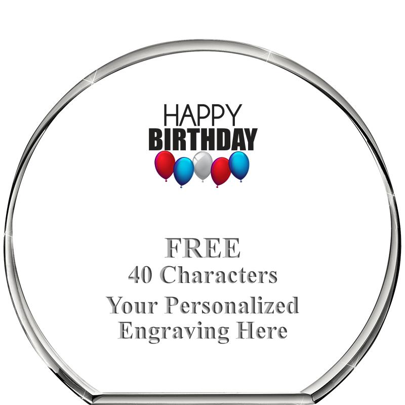 4"STANDING CIRCLE PAPERWEIGHT