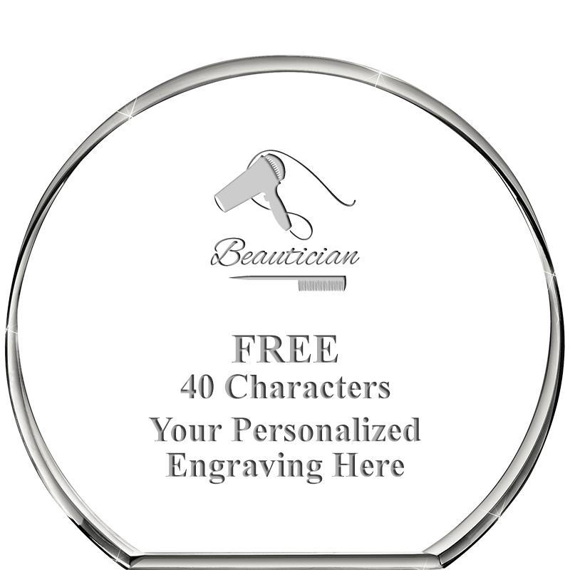 4"STANDING CIRCLE PAPERWEIGHT