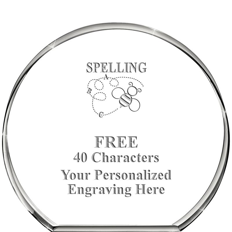 4"STANDING CIRCLE PAPERWEIGHT