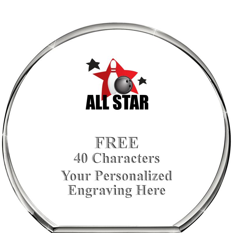 4"STANDING CIRCLE PAPERWEIGHT