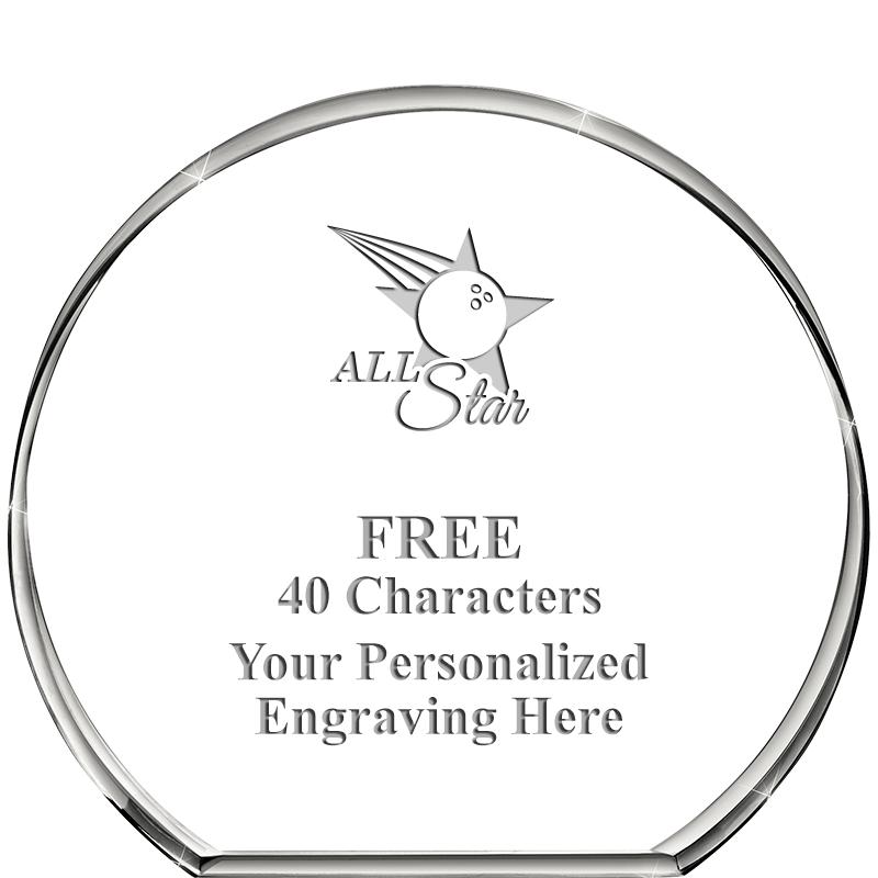 4"STANDING CIRCLE PAPERWEIGHT