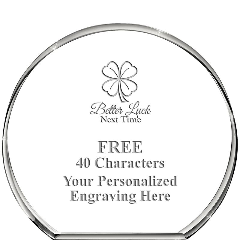 4"STANDING CIRCLE PAPERWEIGHT