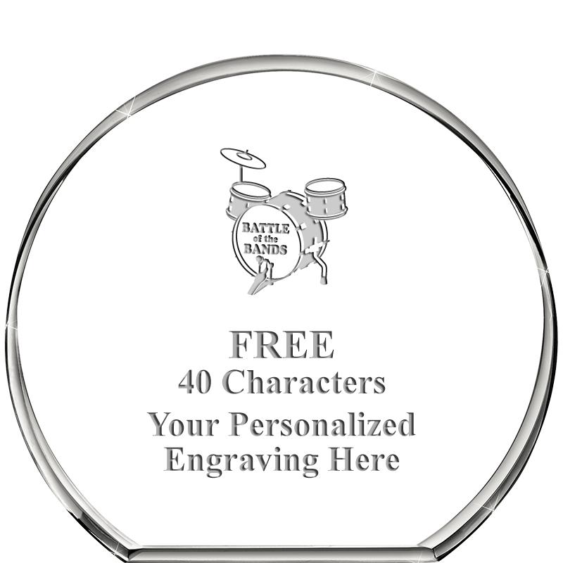 4"STANDING CIRCLE PAPERWEIGHT