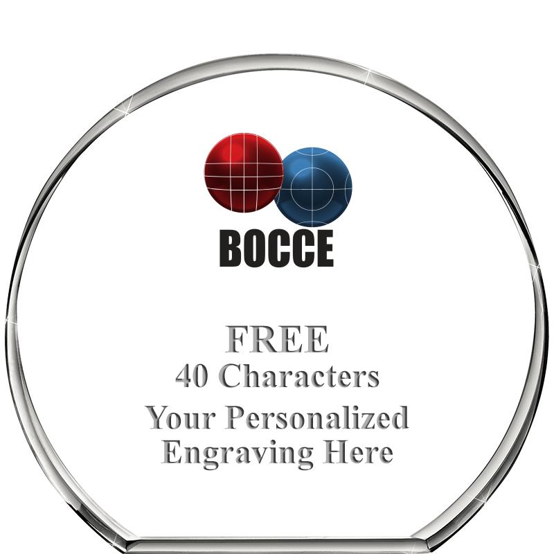 4"STANDING CIRCLE PAPERWEIGHT