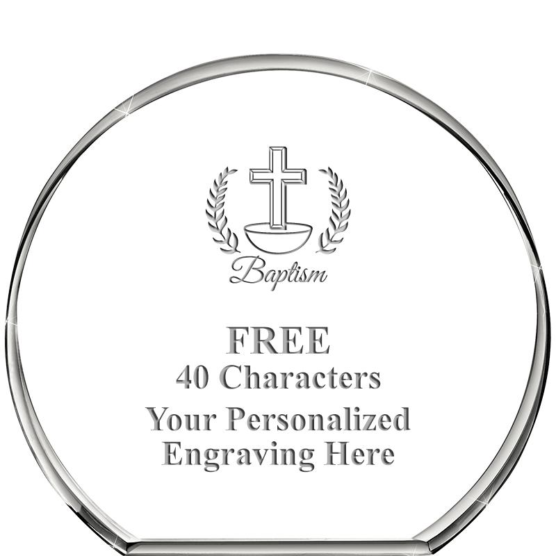 4"STANDING CIRCLE PAPERWEIGHT