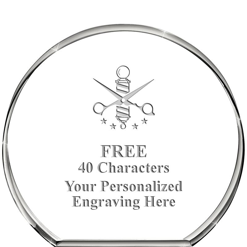 4"STANDING CIRCLE PAPERWEIGHT