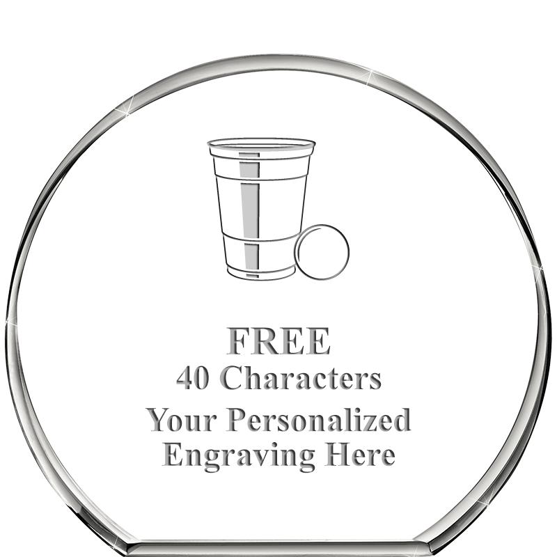 4"STANDING CIRCLE PAPERWEIGHT