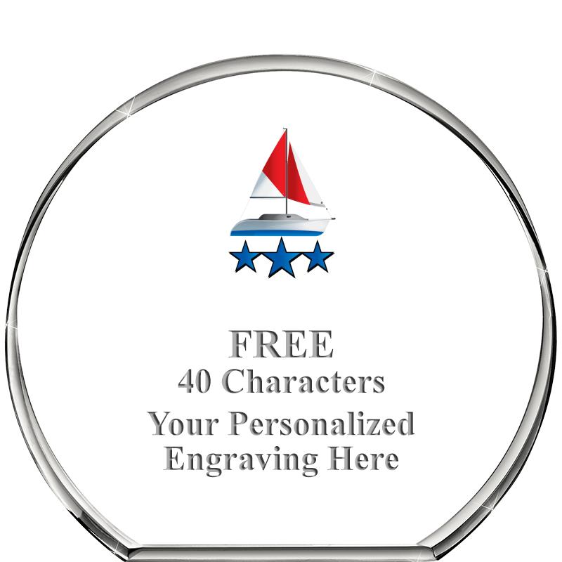 4"STANDING CIRCLE PAPERWEIGHT