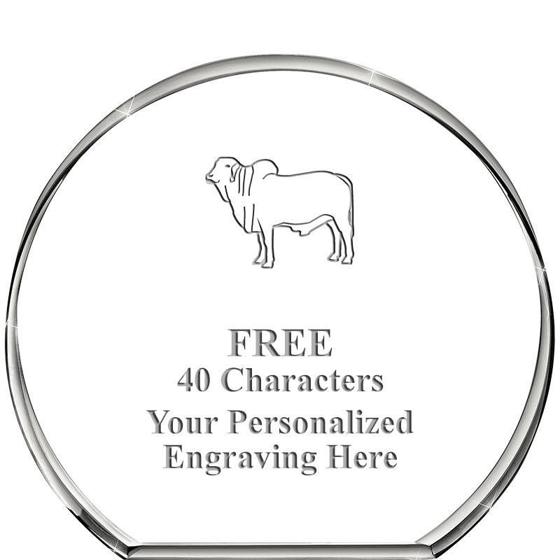 4"STANDING CIRCLE PAPERWEIGHT