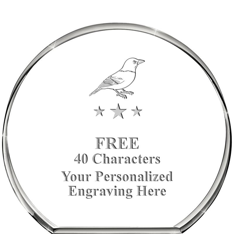 4"STANDING CIRCLE PAPERWEIGHT