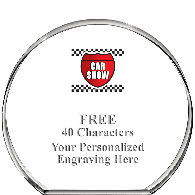 4"STANDING CIRCLE PAPERWEIGHT