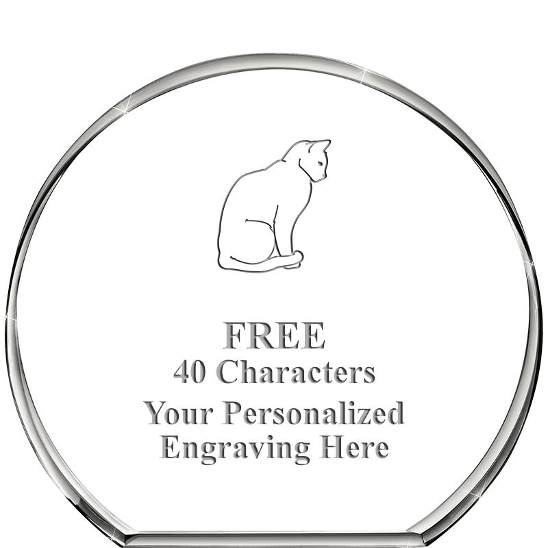 4"STANDING CIRCLE PAPERWEIGHT