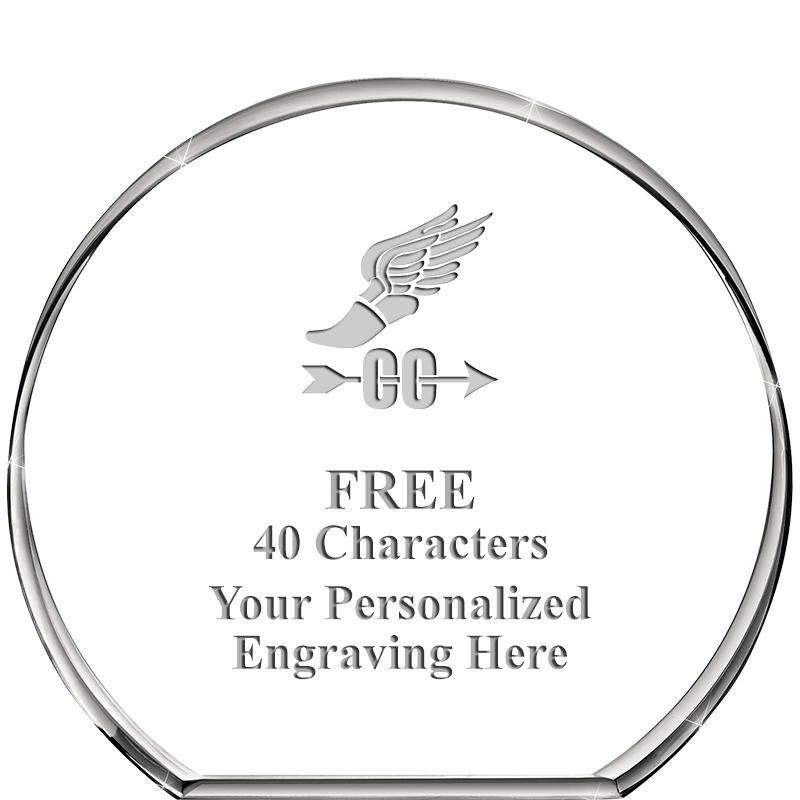 4"STANDING CIRCLE PAPERWEIGHT