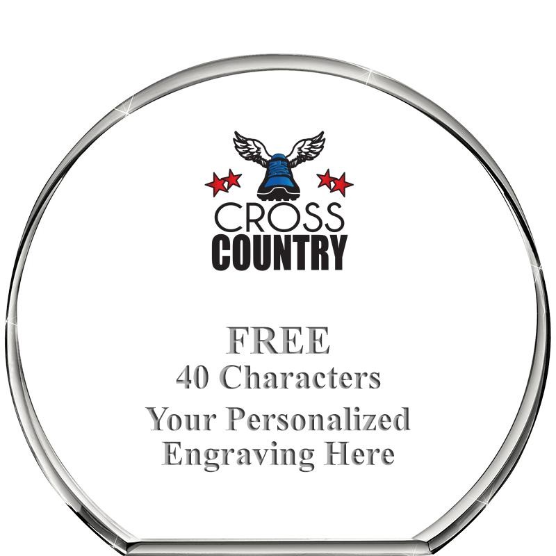 4"STANDING CIRCLE PAPERWEIGHT