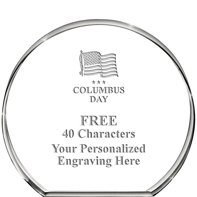 4"STANDING CIRCLE PAPERWEIGHT