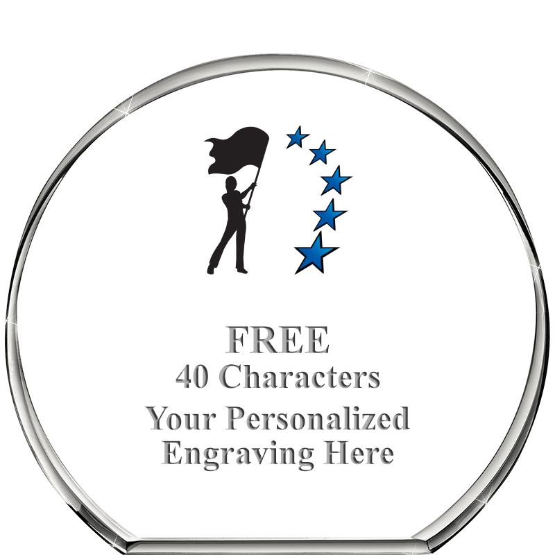 4"STANDING CIRCLE PAPERWEIGHT