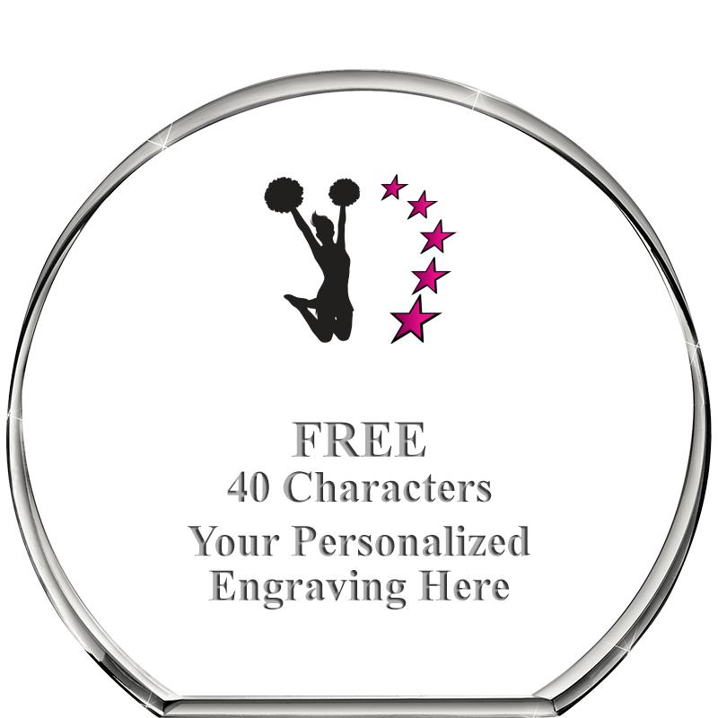 4"STANDING CIRCLE PAPERWEIGHT