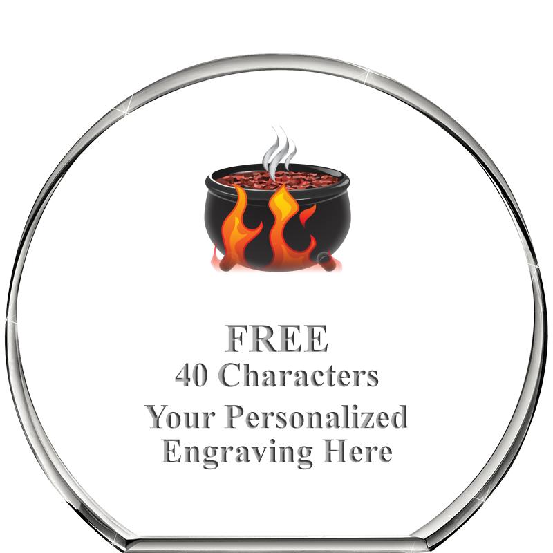 4"STANDING CIRCLE PAPERWEIGHT