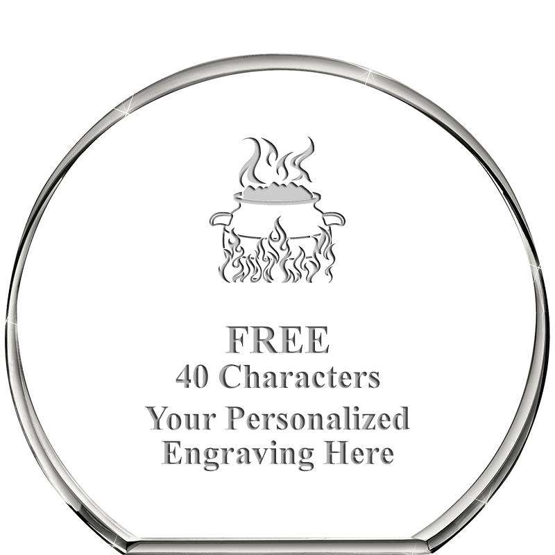 4"STANDING CIRCLE PAPERWEIGHT