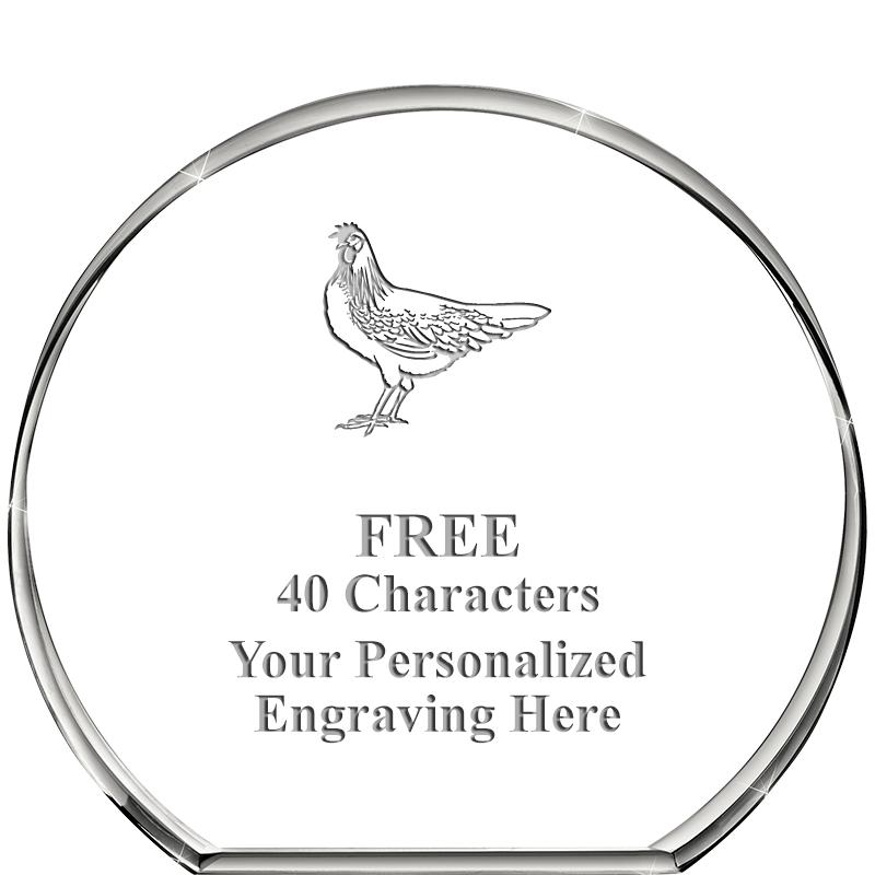 4"STANDING CIRCLE PAPERWEIGHT