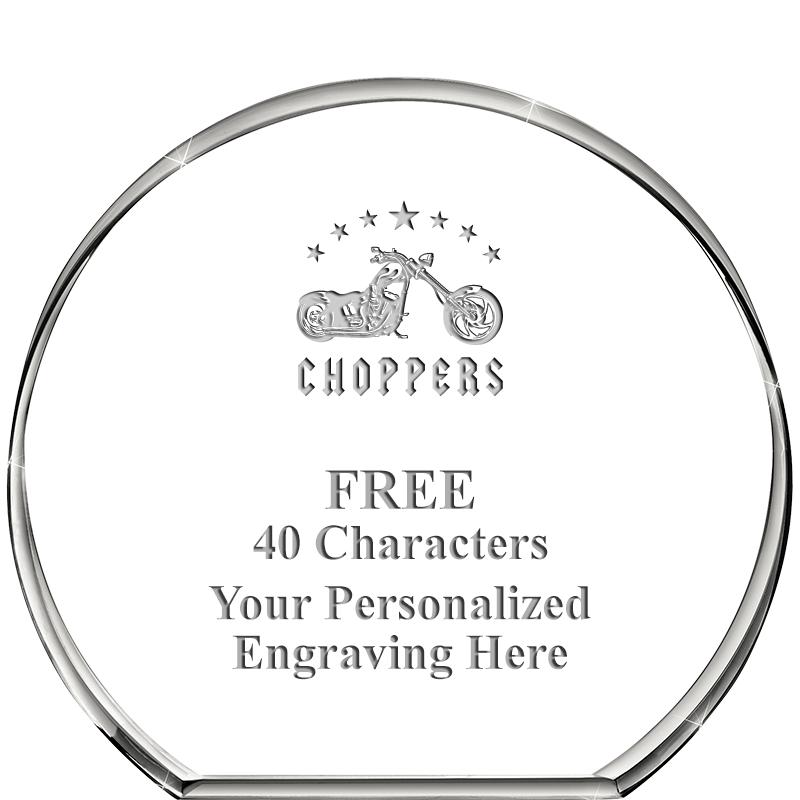 4"STANDING CIRCLE PAPERWEIGHT