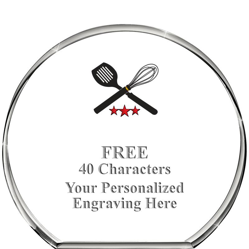 4"STANDING CIRCLE PAPERWEIGHT