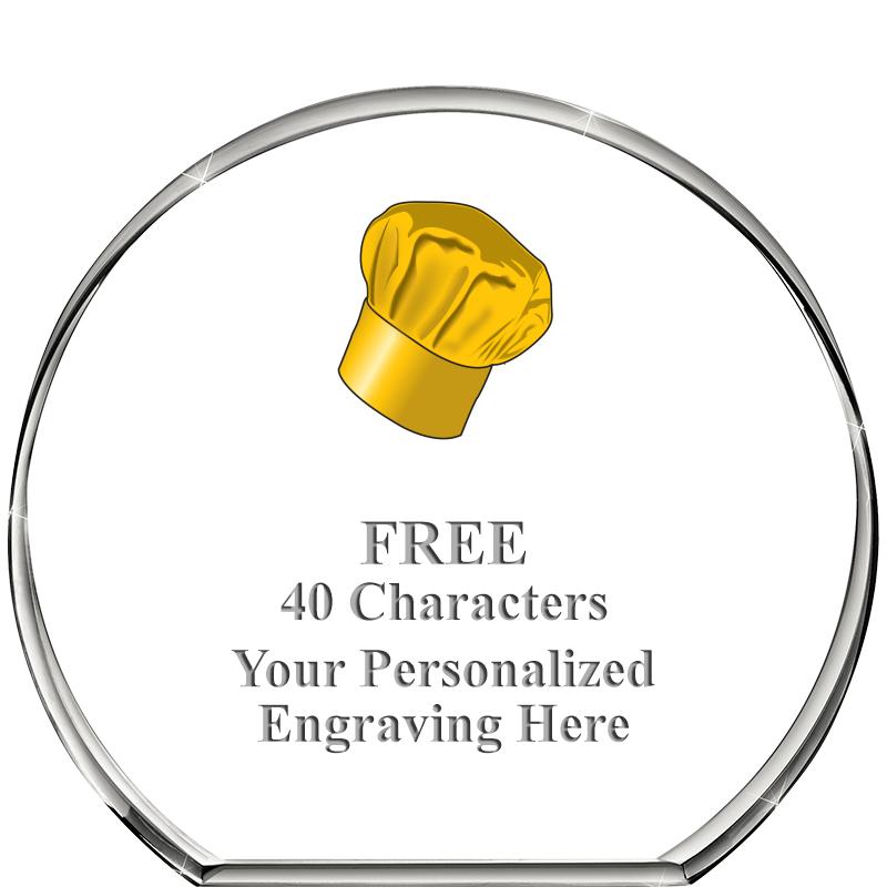 4"STANDING CIRCLE PAPERWEIGHT