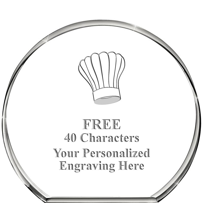 4"STANDING CIRCLE PAPERWEIGHT