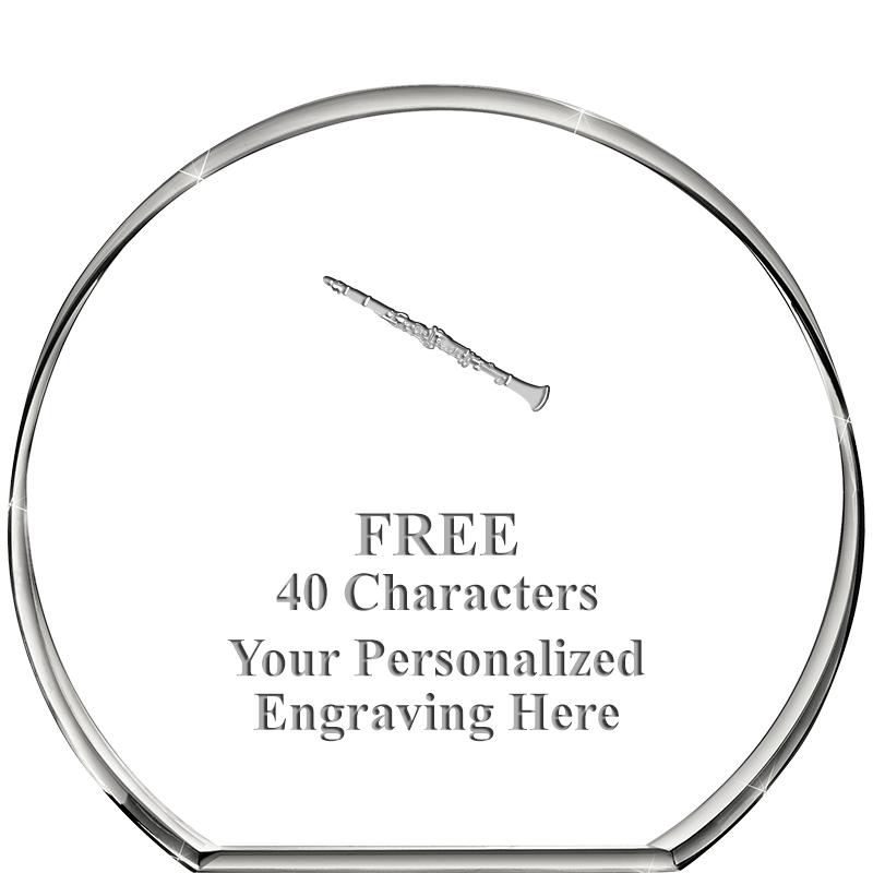 4"STANDING CIRCLE PAPERWEIGHT