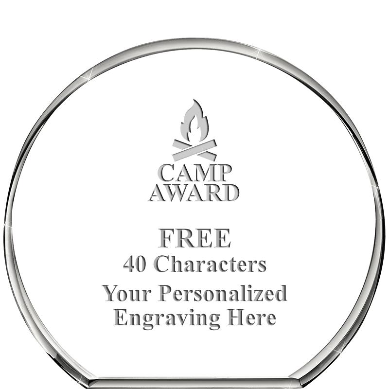 4"STANDING CIRCLE PAPERWEIGHT